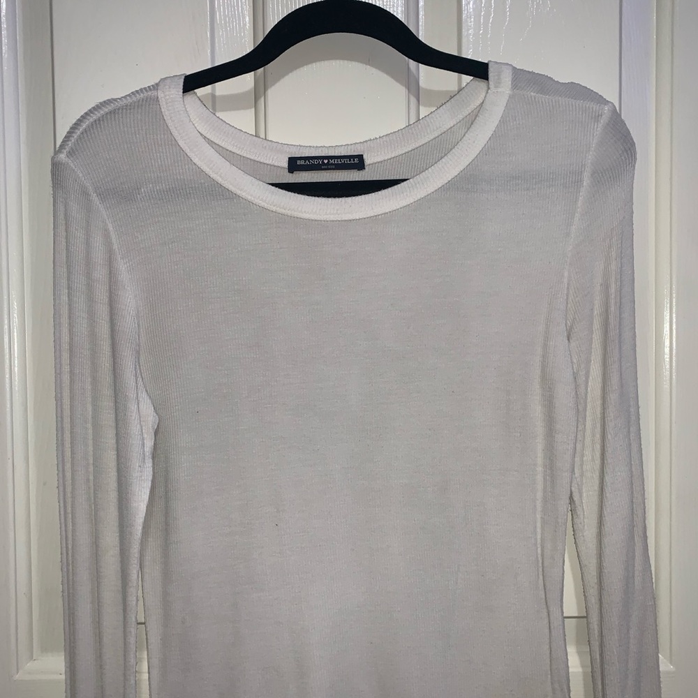 Brandy Melville semi sheer white top